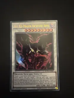 Hot Red Dragon Archfiend Abyss DUPO-EN057 Yu-Gi-Oh! Card Ultra Rare 1st Edition - Image 1