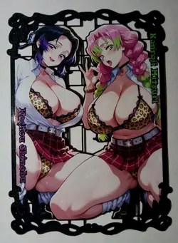 Kochou Shinoba Kanroji Mitsuri /100 Waifu Black Metal Card Goddess Story TCG - Image 1