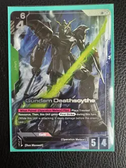 Gundam Deathscythe GD01-025 LR+ Alt Art Gundam Card Game TCG - Image 1