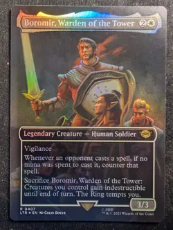 Boromir, Warden of the Tower - Foil Borderless - Tales of Middle Earth (MTG) - Image 1