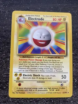 ELECTRODE RARE - POKEMON 21/102 BASE SET PROCHE DU NEUF/NM ENGLISH - Image 1