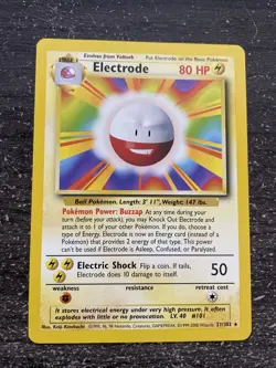 ELECTRODE RARE - POKEMON 21/102 BASE SET NEUF/MINT ENGLISH - Image 1