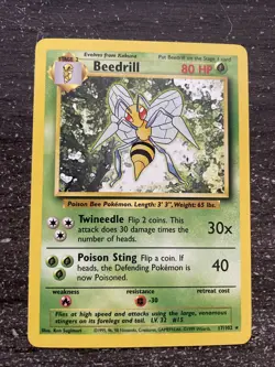 BEEDRILL / DARDARGNAN - POKEMON 17/102 BASE SET NEUF/MINT ENGLISH - Image 1
