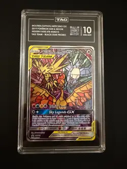 Pokemon Moltres Zapdos Articuno Tag Team GX SM210 TCG Promo TAG 10 Gem Mint - Image 1