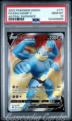 PSA 10 Machamp V Full Art 171/189 Astral Radiance Pokemon - Image 1