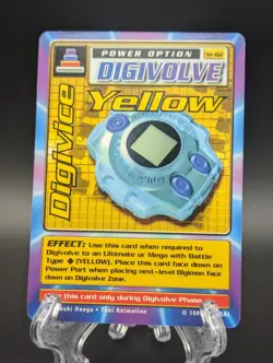 Digivice Yellow ST-62 Digimon Digi Battle Starter 1 Card 1999 Bandai - Image 1