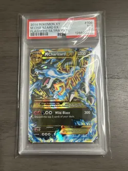Pokemon Mega M Charizard EX TCG Secret Ultra Rare Holo Card XY Flashfire 108/106 - Image 1