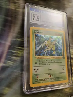 Scyther 10/64 Jungle Unlimited Holo Pokemon TCG Card CGC 7.5 with Subgrades! - Image 4