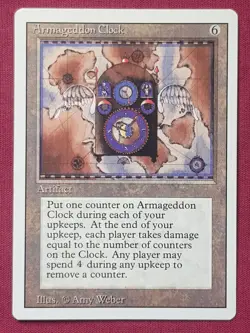 Magic The Gathering REVISED EDITION ARMAGEDDON CLOCK artifact card MTG - Image 1