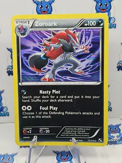 Zoroark 71/114 Black & White Holo Pokemon LP - Image 1