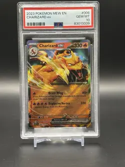Pokemon TCG Charizard EX 006/165 Double Rare Scarlet & Violet 151 PSA 10 - Image 1