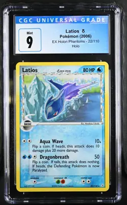 CGC PSA 9 Pokemon EX Holon Phantoms Latios Holo 22/110 Floodrush Theme Deck Pop7 - Image 1