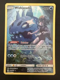 Pokemon TCG Wishiwashi Cosmic Eclipse 240/236 Holo Secret Rare - Image 1