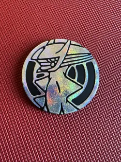 Arceus Glitter Holo Japanese Pokemon TCG Coin - Image 1