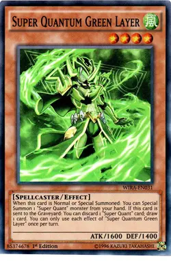 Yugioh! LP Super Quantum Green Layer - WIRA-EN031 - Super Rare - 1st Edition Lig - Image 1
