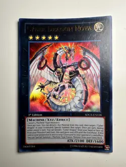 YuGiOh Cyber Dragon Nova SDCR-EN038 Ultra Rare 1st Edition - NM/VLP - Image 1