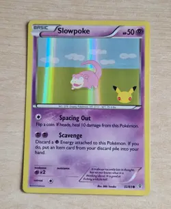 Slowpoke 32/83 20th Anniversary Stamped Holo Pokemon Card - 2016 Generations - Image 1