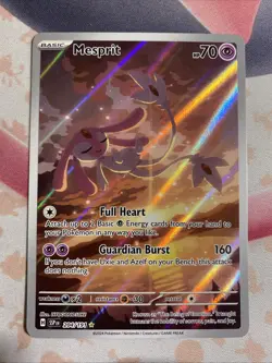 Pokemon TCG Mesprit Card 204/191 SV08: Surging Sparks Holo Illustration Rare - Image 1