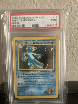 2000 Pokemon Misty's Golduck 12/132 Gym Challenge Holo PSA 9, MINT - Image 1