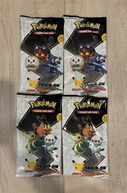Lot Of 4 Pokemon TCG First Partner Packs (2 Alola and 2 Unova) - Image 1