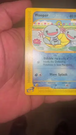 Pokemon TCG Aquapolis WOOPER Regular, Common - 117/147 NM Vintage WOTC - Image 2
