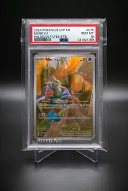 Mimikyu PSA 10 GEM MINT 2024 Pokemon SVP #075 Paldean Fates ETB Promo Card - Image 1