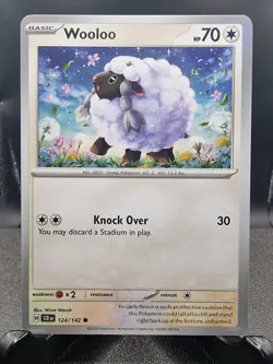 Wooloo 124/142 Sv07: Stellar Crown Regular Pokemon Tcg - Image 1