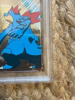 JAPANESE POKEMON FERALIGATR VS BLASTOISE No.07 HOLO MEIJI PROMO PSA 8 - Image 4