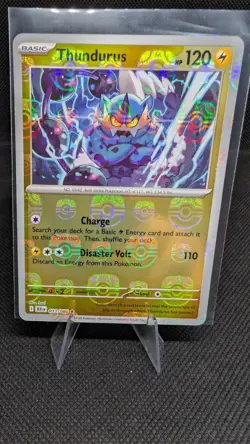 2025 Pokemon SV Black Bolt Thundurus Reverse Holo Master Ball Rare #033/086 - Image 1