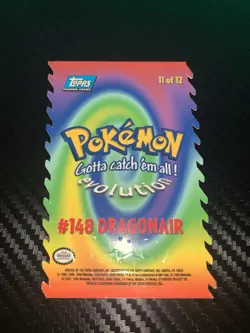 Dragonair # 148 Pokemon Evolution 1999 TCG Topps Die Cut Embossed 11 of 12 Rare - Image 3