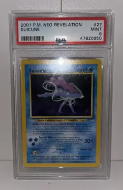 2001 Pokemon Neo Revelation SUICUNE 27/64 PSA MINT 9 - Image 1