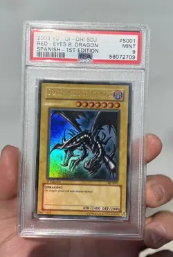 Red-Eyes B. Dragon 1st Ed BIJ-S001 SDJ-001 Spanish Yugioh PSA 9 - MINT US SELLER - Image 1