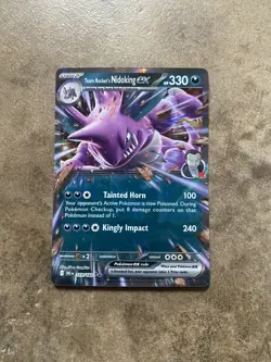 Team Rockets Nidoking EX 119/182 Destined Rivals Pokemon Card TCG - Image 1