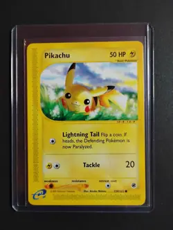 Pikachu 124/165 Expedition Base Set Non-Holo 2002 WOTC Vintage Pokemon Card NM - Image 3