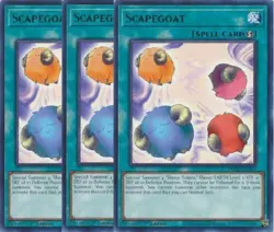 Yugioh - Scapegoat x 3 - 1st Edition - Rare NM - Plus Free Holographic Card - Image 1