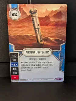 Star Wars: Destiny Ancient Lightsaber Empire at War 49 Legendary Card And Die - Image 1