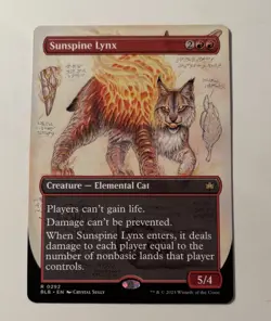 Magic The Gathering Sunspine Lynx (Borderless) Bloomburrow Regular 292 NM - Image 1