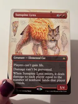 Magic The Gathering Sunspine Lynx (Borderless) Bloomburrow Regular 292 NM - Image 2