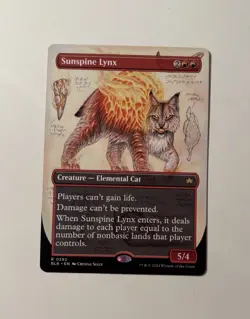 Magic The Gathering Sunspine Lynx (Borderless) Bloomburrow Regular 292 NM - Image 3