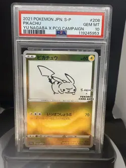 PSA 10 Pikachu Yu Nagaba 208/S-P - Japanese Pokemon Center promo GEM MINT - Image 1