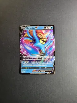 Omastar V 35/195 Pokemon TCG SW&SH Silver Tempest Ultra Rare Holo NM - Image 2