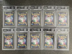 Yu Nagaba x Pokemon Eeveelution Complete Set With Pikachu PSA 10 - Image 2