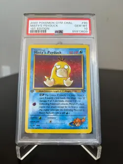 Misty's Psyduck 1st Edition 90/132 Gym Challenge 2000 Pokemon PSA 10 - Image 1