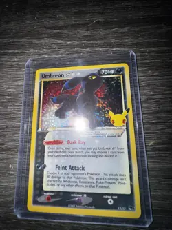 Pokemon Umbreon Gold Star Celebrations Classic Collection 17/17 Holo!!! - Image 1