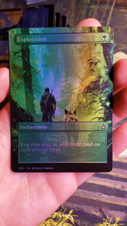 Exploration FOIL Proxy Playtest Card with Custom Fantasy Wolf Art Design - Image 2