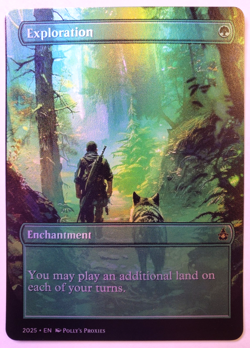 Exploration FOIL Proxy Playtest Card with Custom Fantasy Wolf Art Design - Image 5