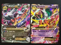 M Latios Gallade Ex Mega Pokemon Card XY Roaring Skies 35/108 59/108 Rare Holo - Image 1