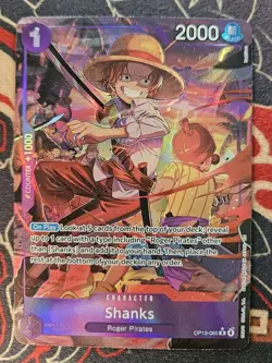 Shanks R OP13-065 Alt Art Carrying On His Will One Piece Card Game TCG English - Image 1
