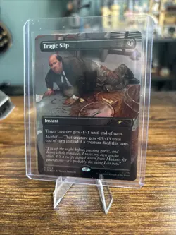 Tragic Slip(Kevin) (Borderless) - Dwight’s Destiny Secret Lair Foil - Image 1