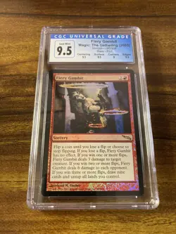 MTG✨FIERY GAMBIT FOIL✨Mirrodin CGC 9.5 GEM MINT RARE Sorcery FISCHER Art POP 2 ! - Image 5